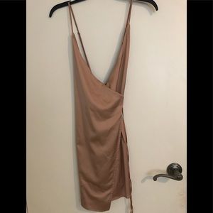 Champagne colored mini dress